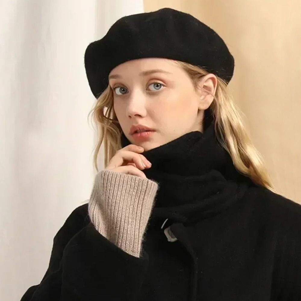 Beret French Wool - Women Girls Warm Wool Berets Hat