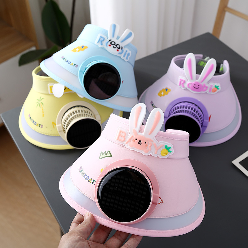 Sun Hat Wide Brim - Portable Solar Powered Fan Empty Top