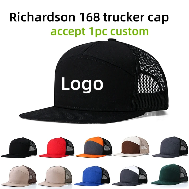 Visor Sun Hat - Unisex Custom Logo 7 Panel Trucker
