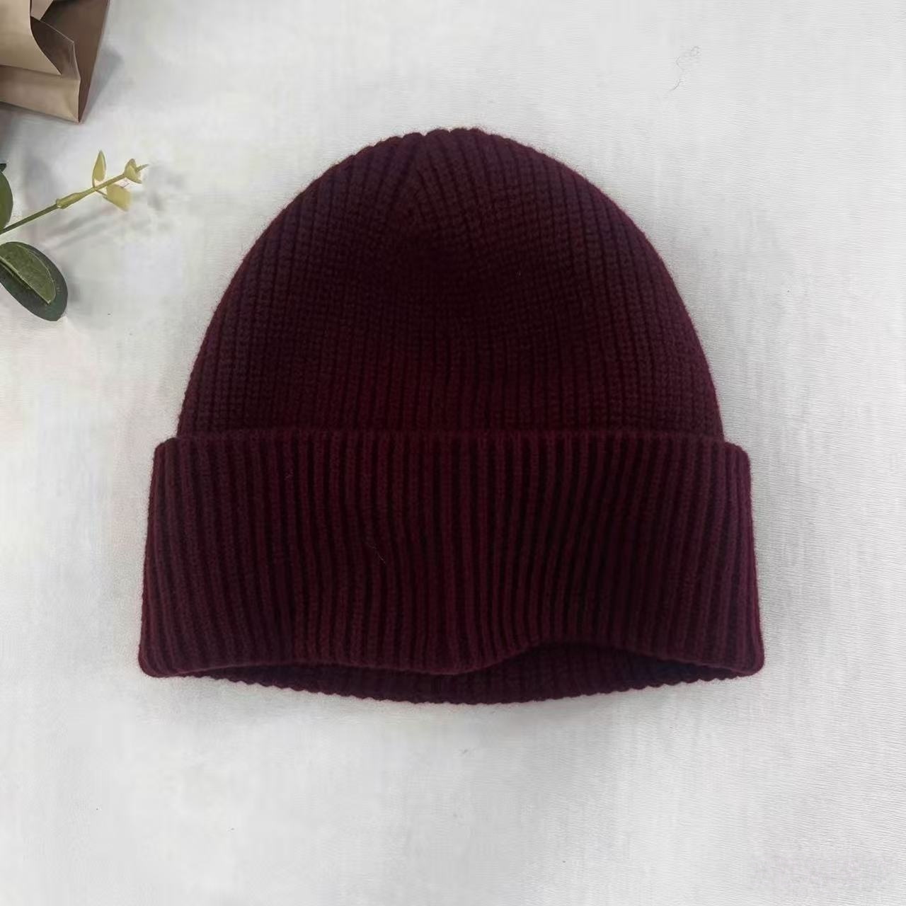 Navy Blue Ribbed Knit Thermal  – Beanie Cuffed Knit recenzja i cena