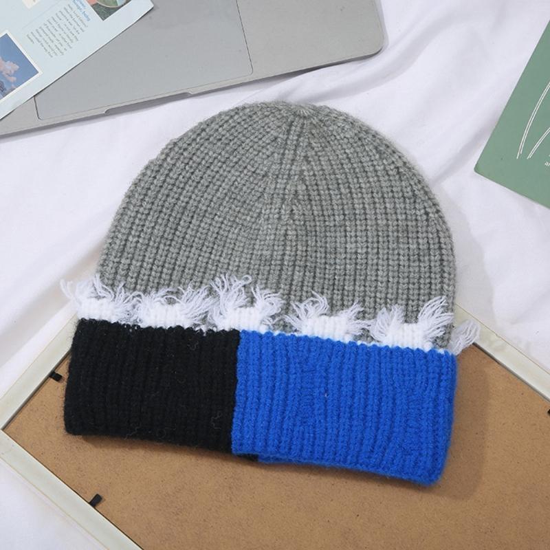 Korean Version Color Matching  – Beanie Cuffed Knit recenzja i cena