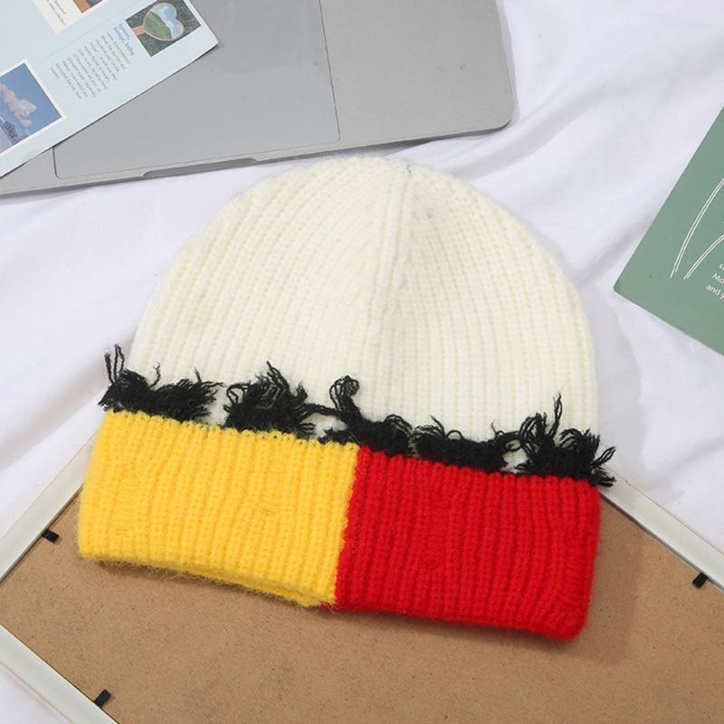 Korean Version Color Matching  – Beanie Cuffed Knit recenzja i cena