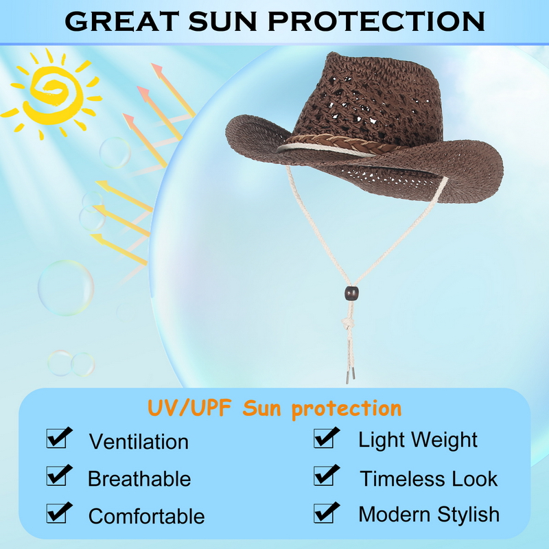 GEMVIE Child Summer Cowboy Hat – Cowboy Hat Straw recenzja i cena