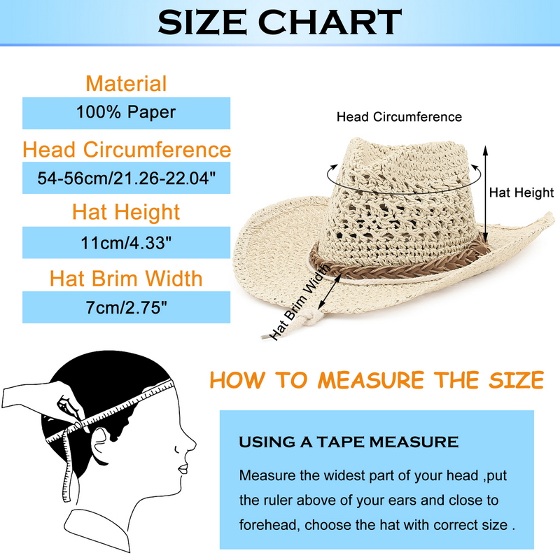 GEMVIE Child Summer Cowboy Hat – Cowboy Hat Straw recenzja i cena