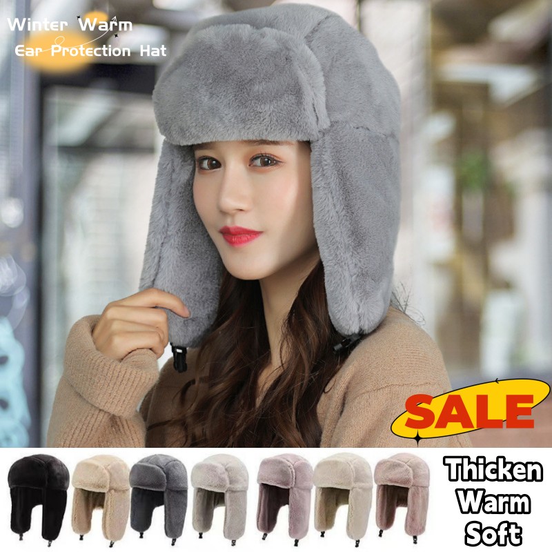New Winter Warm Thick Plush Bo – Trapper Hat Ear Flap recenzja i cena