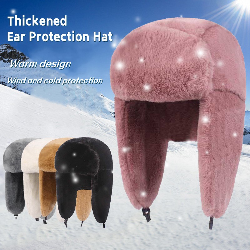 New Winter Warm Thick Plush Bo – Trapper Hat Ear Flap recenzja i cena
