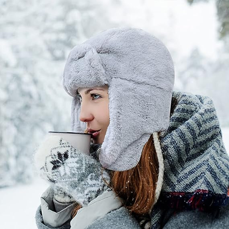 New Winter Warm Thick Plush Bo – Trapper Hat Ear Flap recenzja i cena