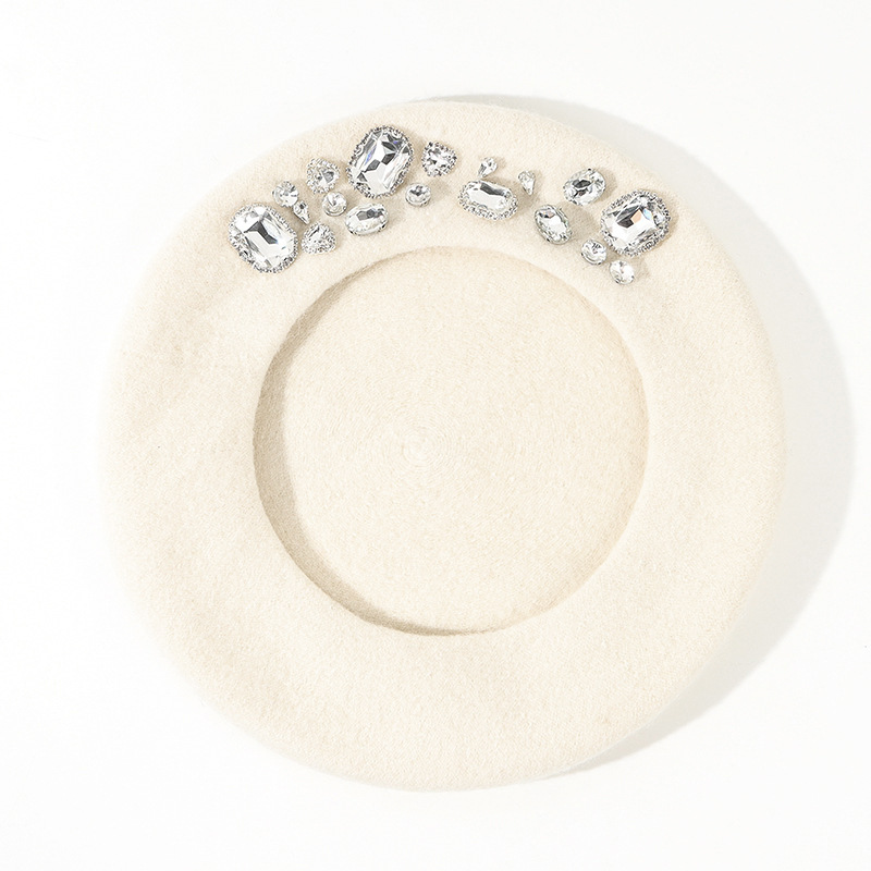 Stunning Rhinestone Wool Beret – Beret French Wool recenzja i cena