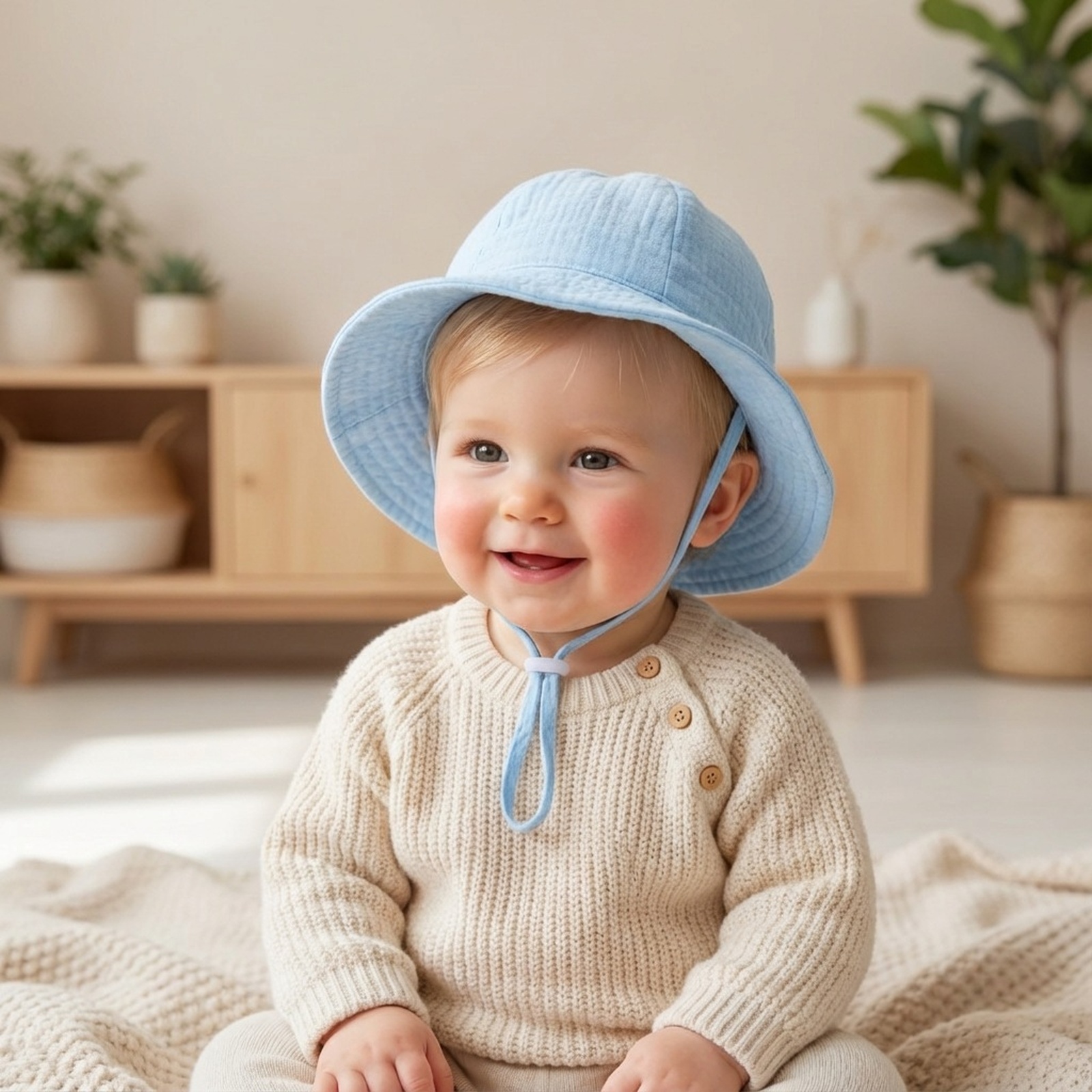 Kids' Baby Solid Color Soft Fo – Visor Sun Hat recenzja i cena