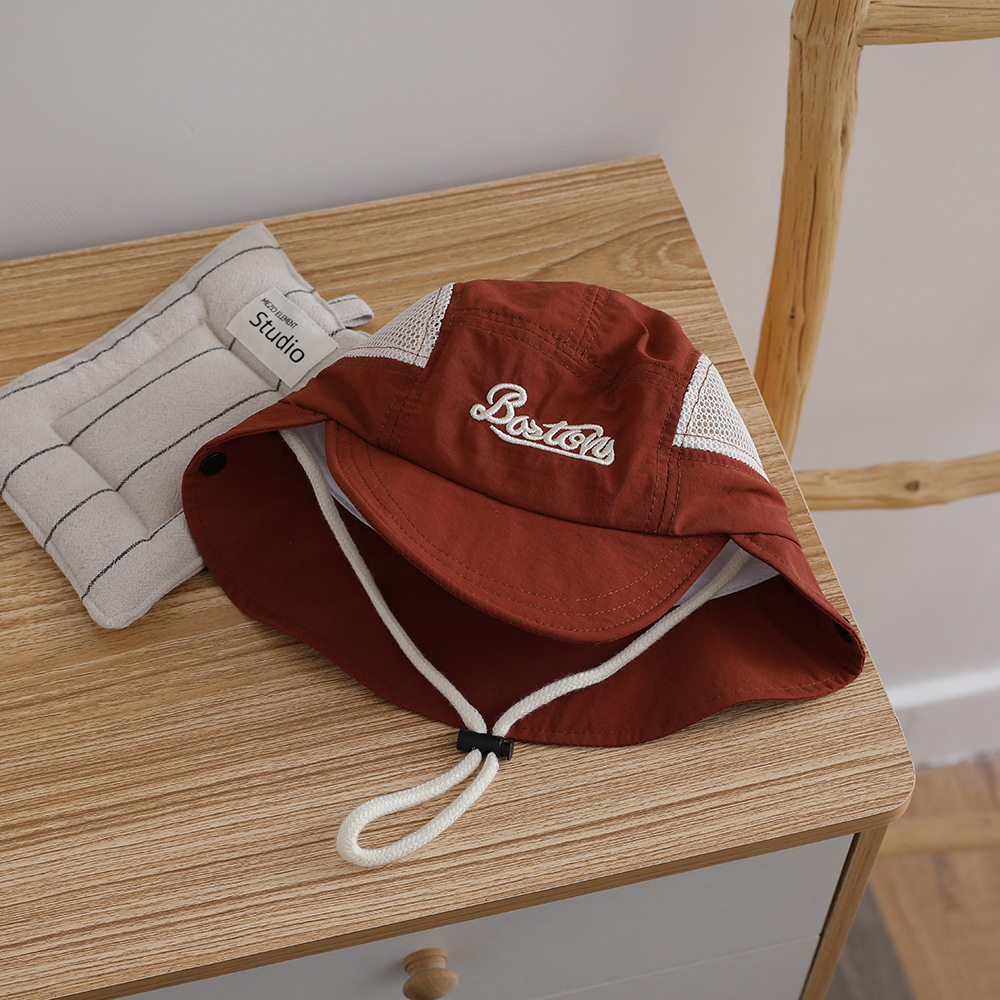 Letter Embroidered Baby Sun Ha – Bucket Hat Cotton recenzja i cena