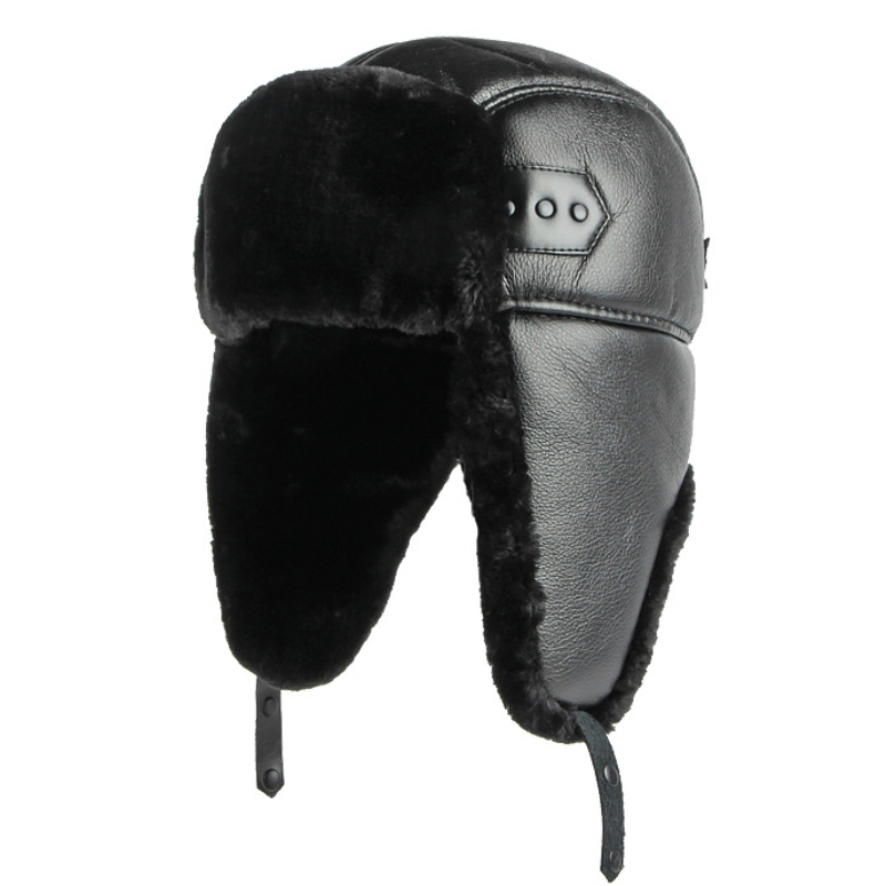 HT4002 New PU Leather Russian  – Trapper Hat Ear Flap recenzja i cena