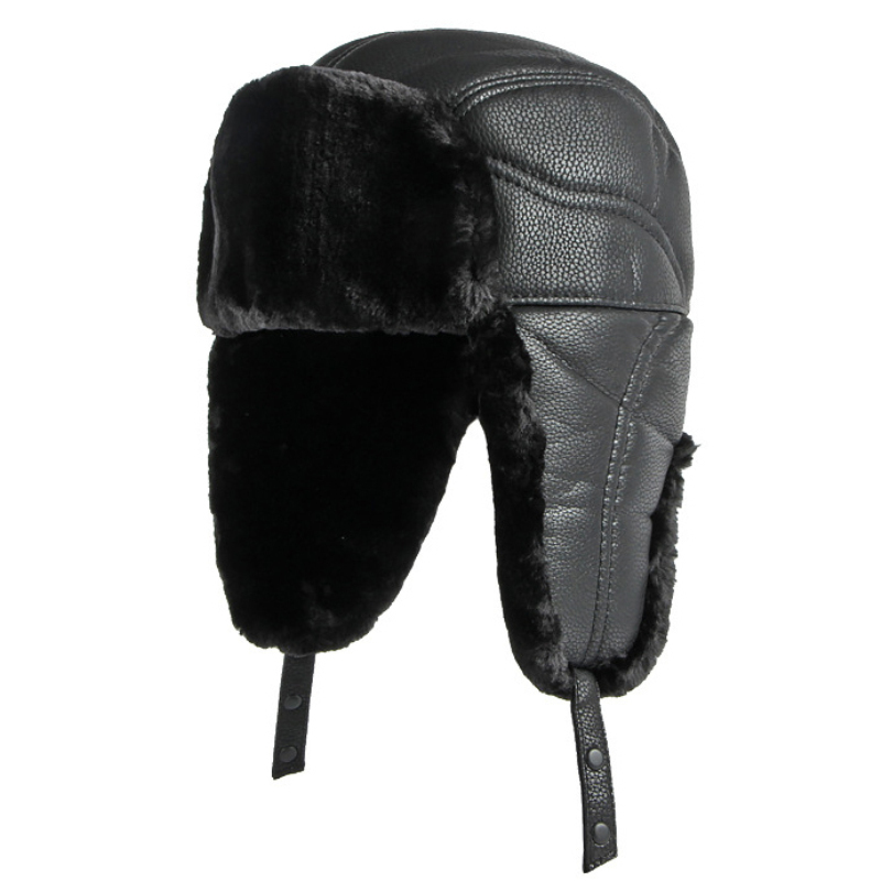 HT4002 New PU Leather Russian  – Trapper Hat Ear Flap recenzja i cena