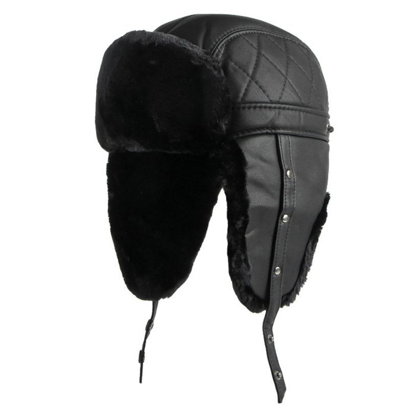 HT4002 New PU Leather Russian  – Trapper Hat Ear Flap recenzja i cena