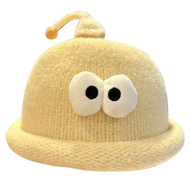 Playful Big-Eyed Garlic Knitte – Beanie Cuffed Knit recenzja i cena