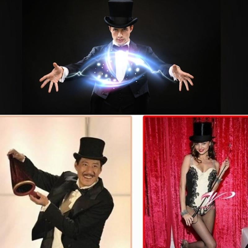Retro Top Hat Magician Costume – Fedora Hat Wool recenzja i cena