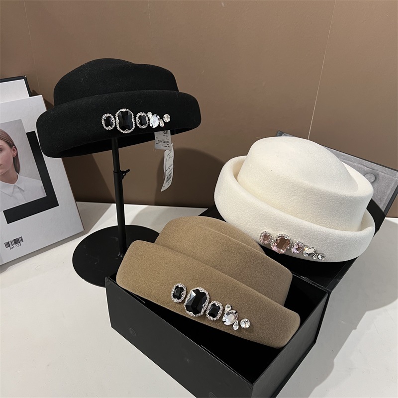 High quality rhinestone wool t – Fedora Hat Wool recenzja i cena