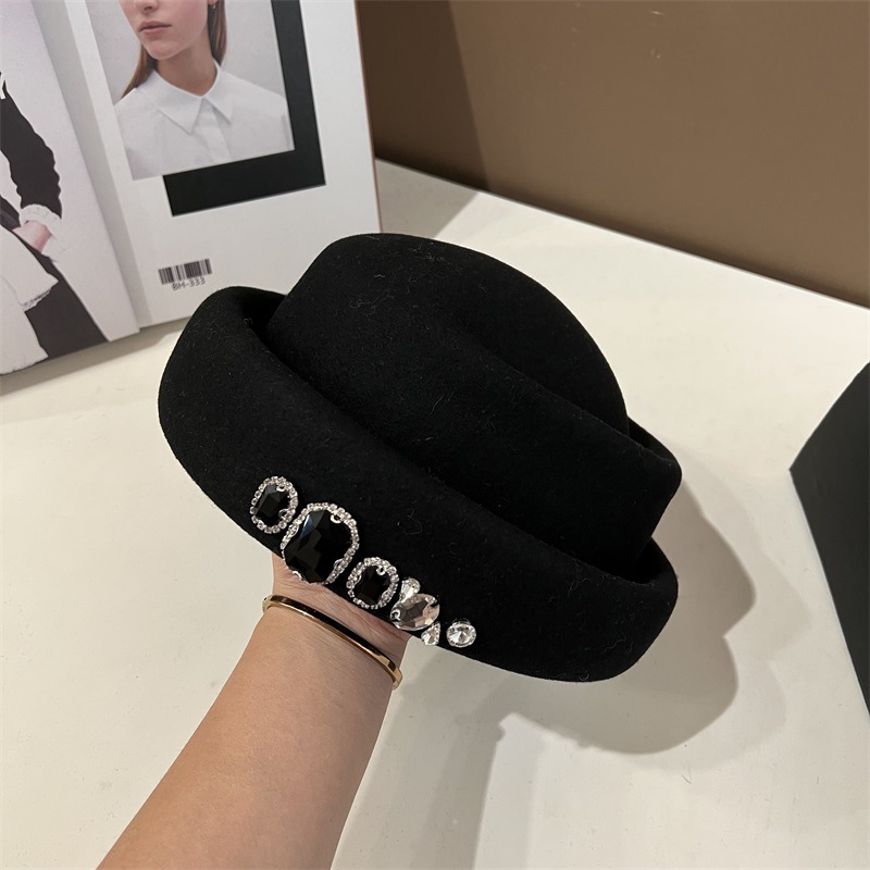 High quality rhinestone wool t – Fedora Hat Wool recenzja i cena