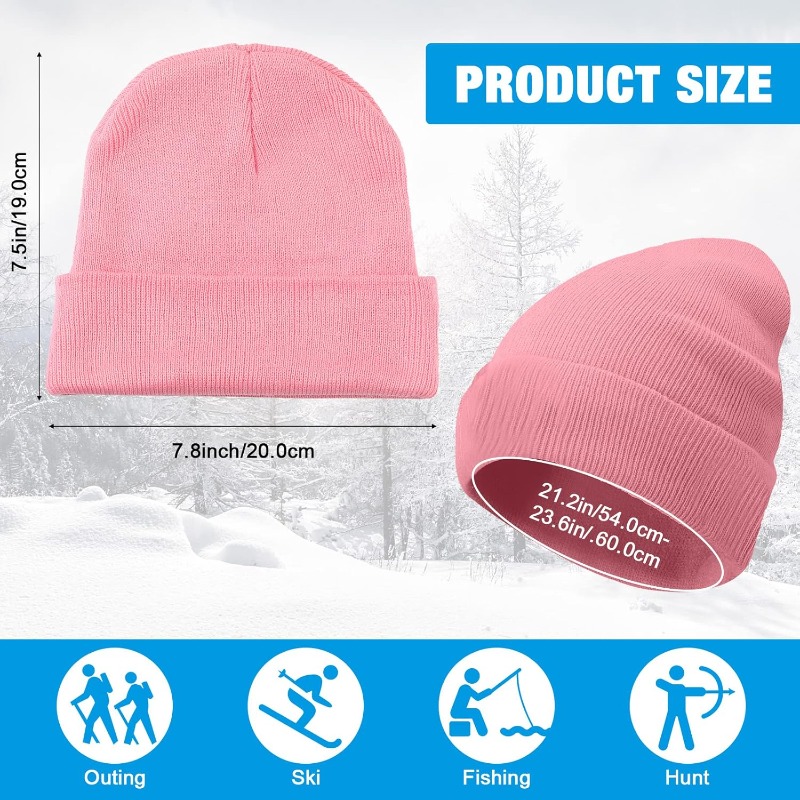1pc Winter Warm Thick Beanie H – Beanie Cuffed Knit recenzja i cena