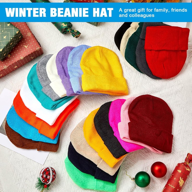 1pc Winter Warm Thick Beanie H – Beanie Cuffed Knit recenzja i cena