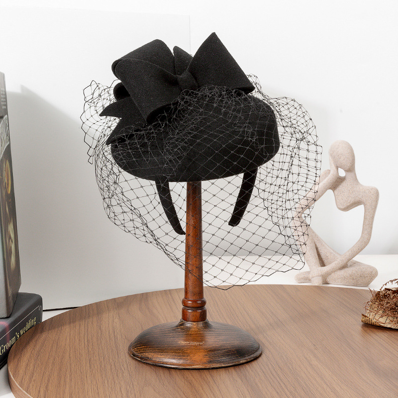 French Black Beret Fascinator  – Beret French Wool recenzja i cena