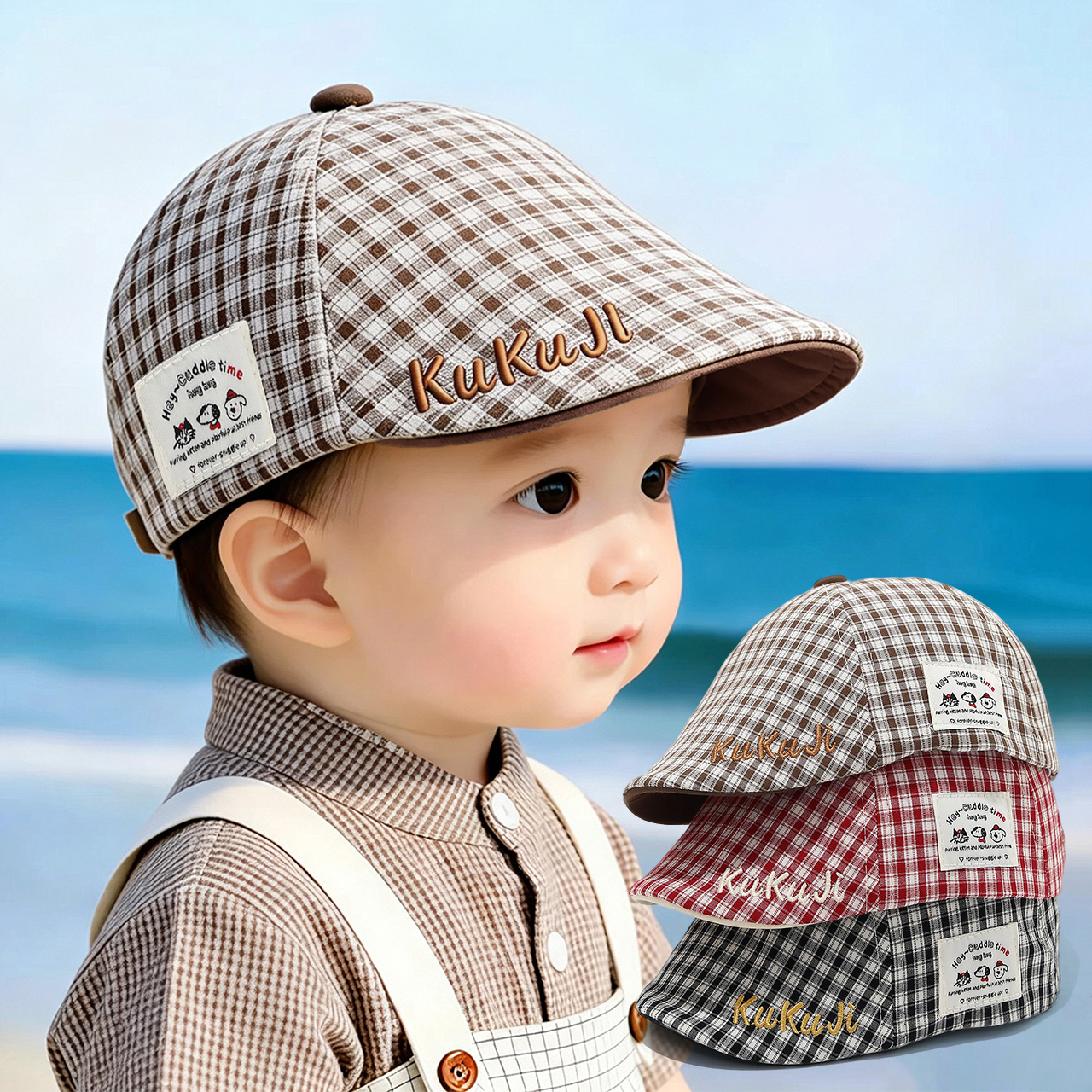Fashion Children Checkered Ber – Visor Sun Hat recenzja i cena