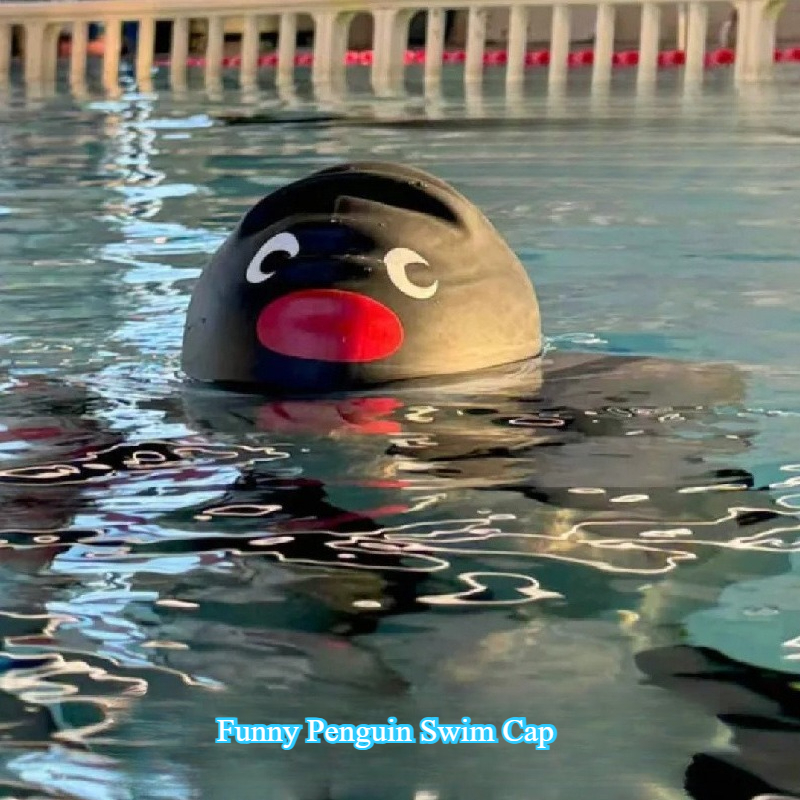 Funny Penguin Swim Cap for Adu – Swim Hat Silicone recenzja i cena