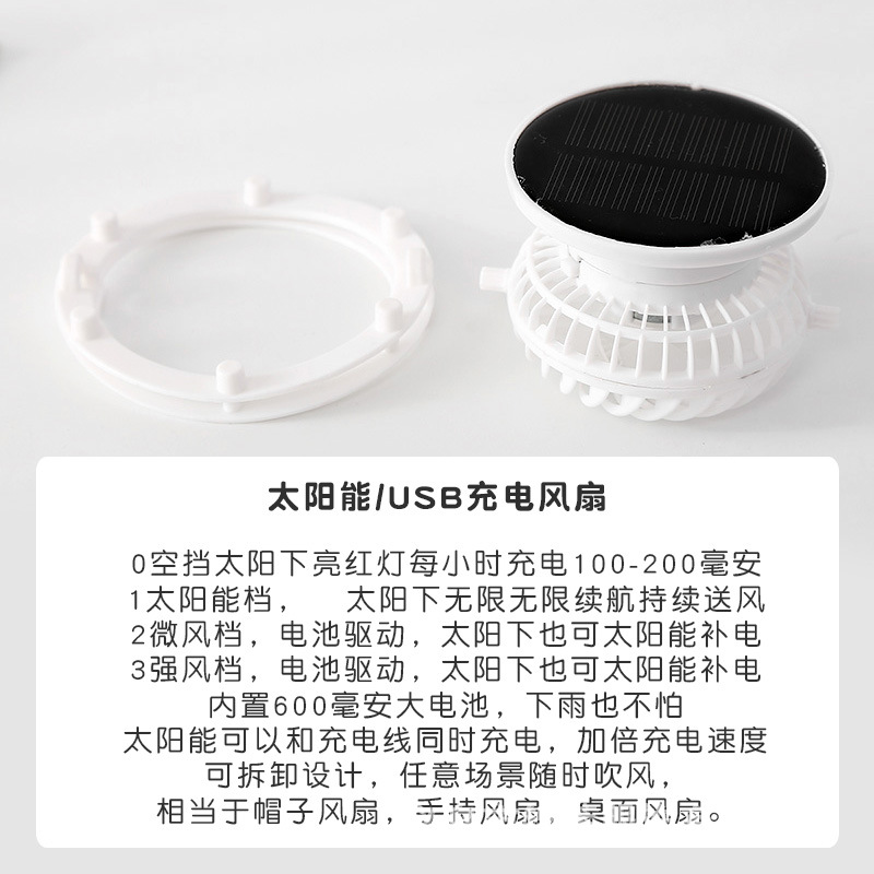 Portable Solar Powered Fan Emp – Sun Hat Wide Brim recenzja i cena