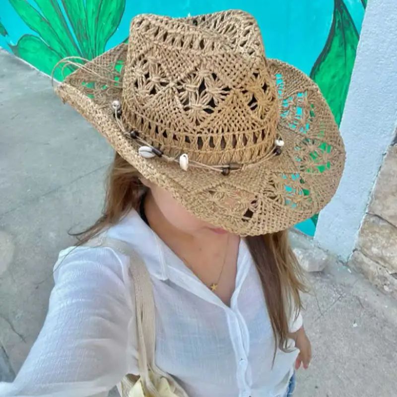 Summer Straw Hat Beach Women M – Cowboy Hat Straw recenzja i cena