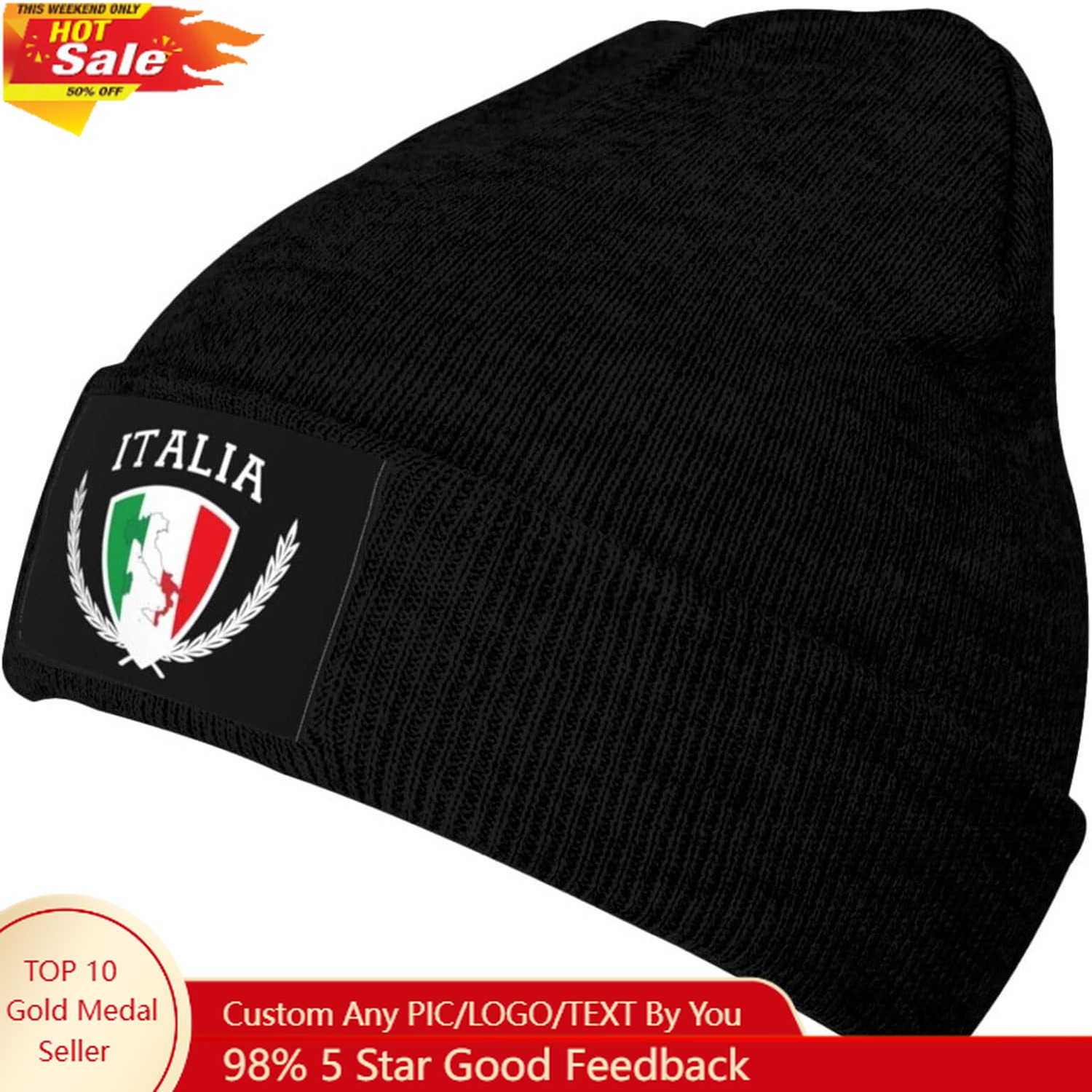 Italia Italy Italian Flag Knit – Beanie Cuffed Knit recenzja i cena