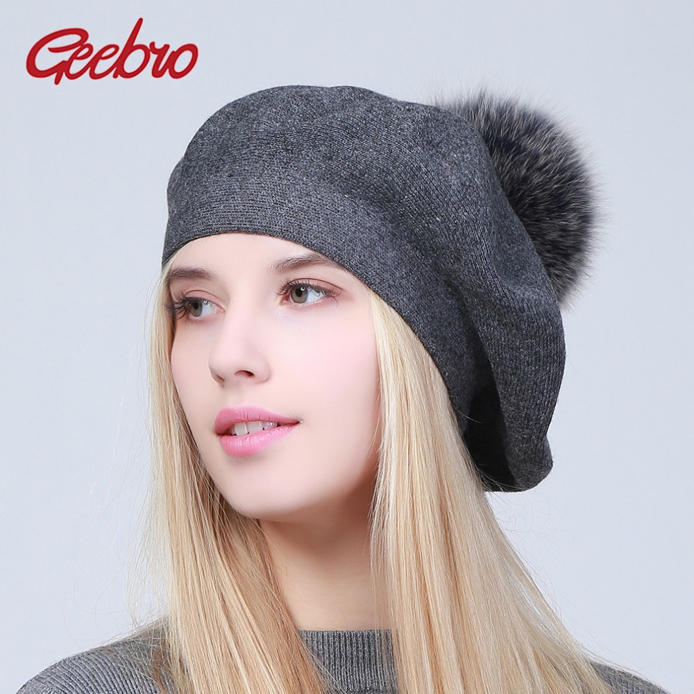 Geebro Women's Beret Hat Winte – Beret French Wool recenzja i cena