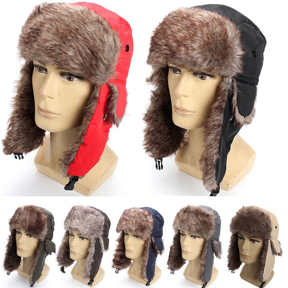 Warm Winter Fur Earflap Ski Ha – Trapper Hat Ear Flap recenzja i cena