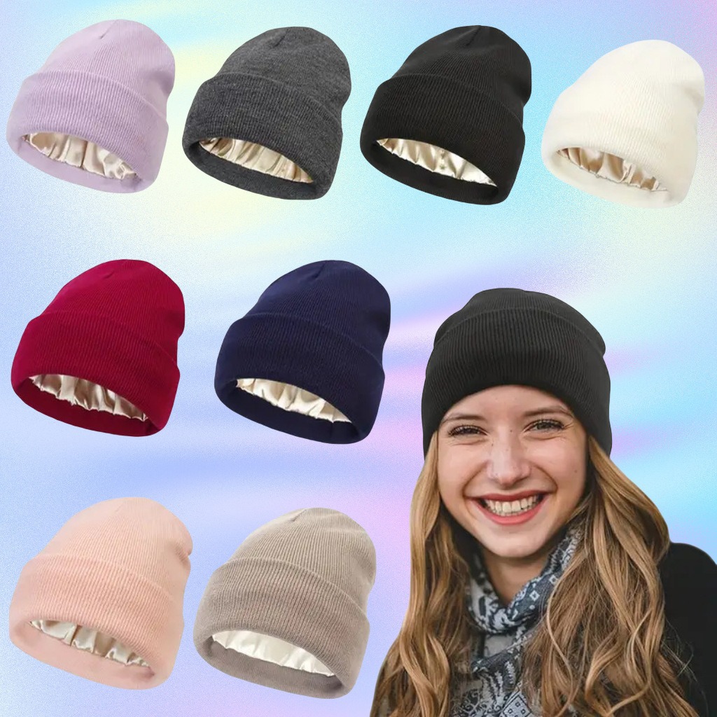 Unisex Satin Lined Anti Static – Beanie Cuffed Knit recenzja i cena