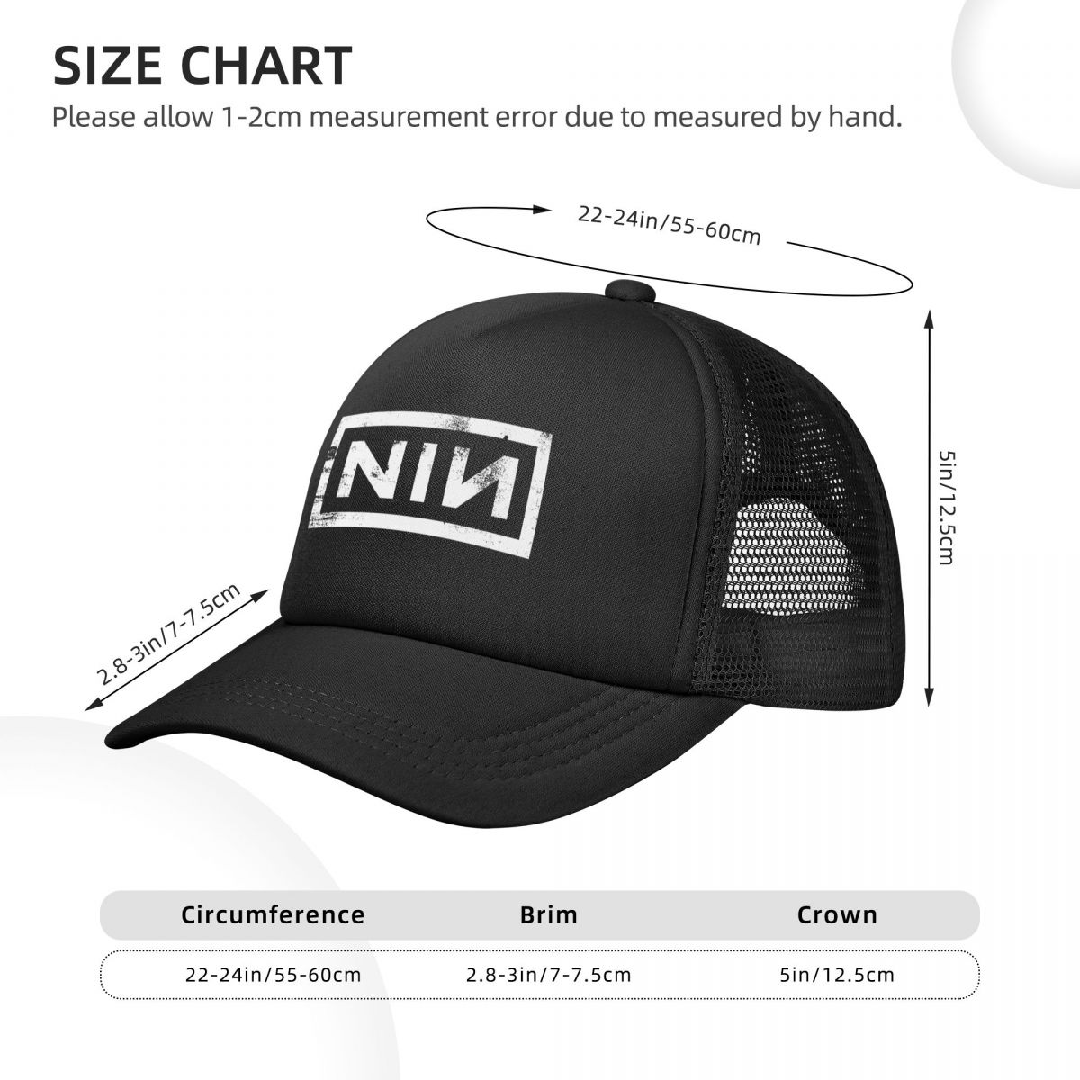 NIN Music Band Mesh Baseball C – Trucker Cap Mesh recenzja i cena