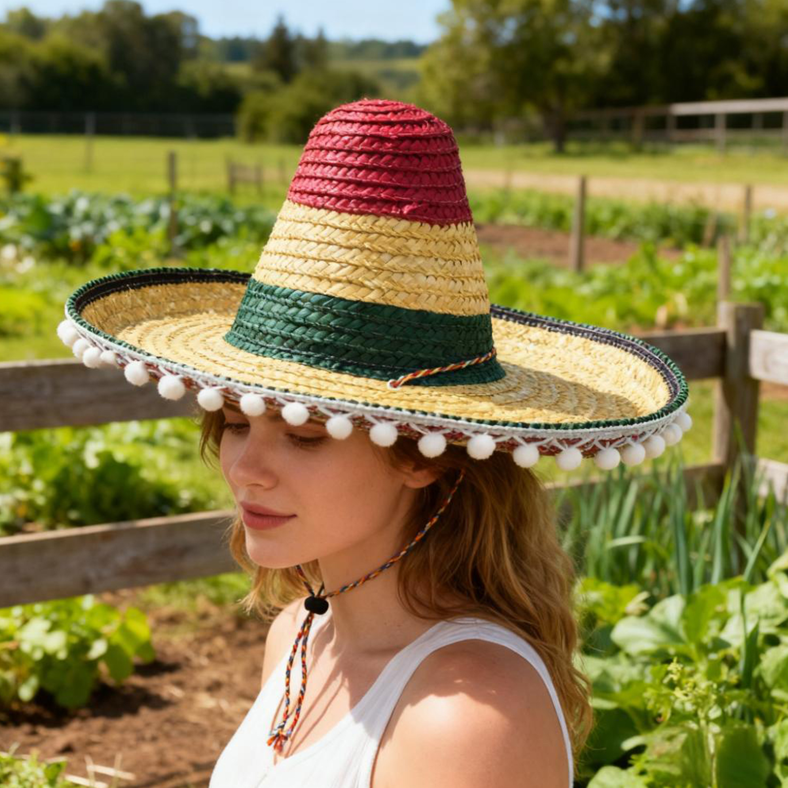 Mexican Straw Hat Carnival Wid – Sun Hat Wide Brim recenzja i cena