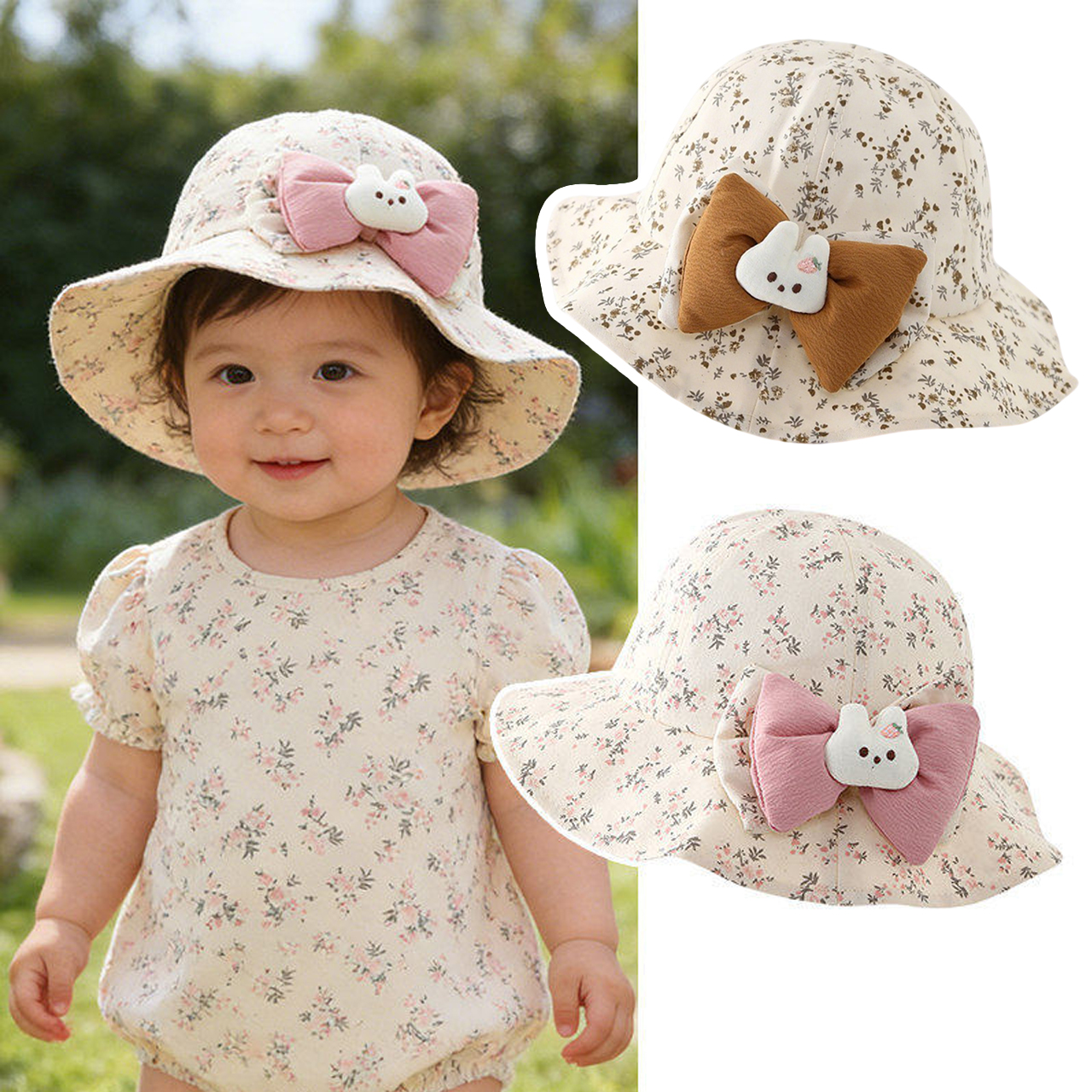 Baby Ruffle Brim Basin Cap Spr – Bucket Hat Cotton recenzja i cena