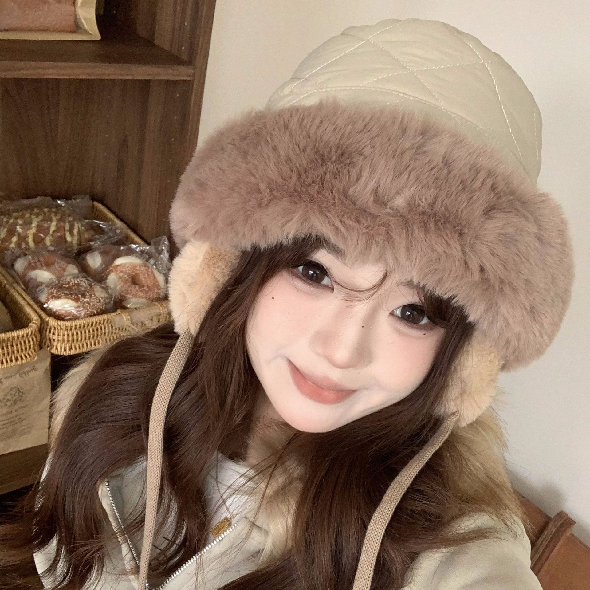 Women's Winter Quilted Faux Fu – Trapper Hat Ear Flap recenzja i cena