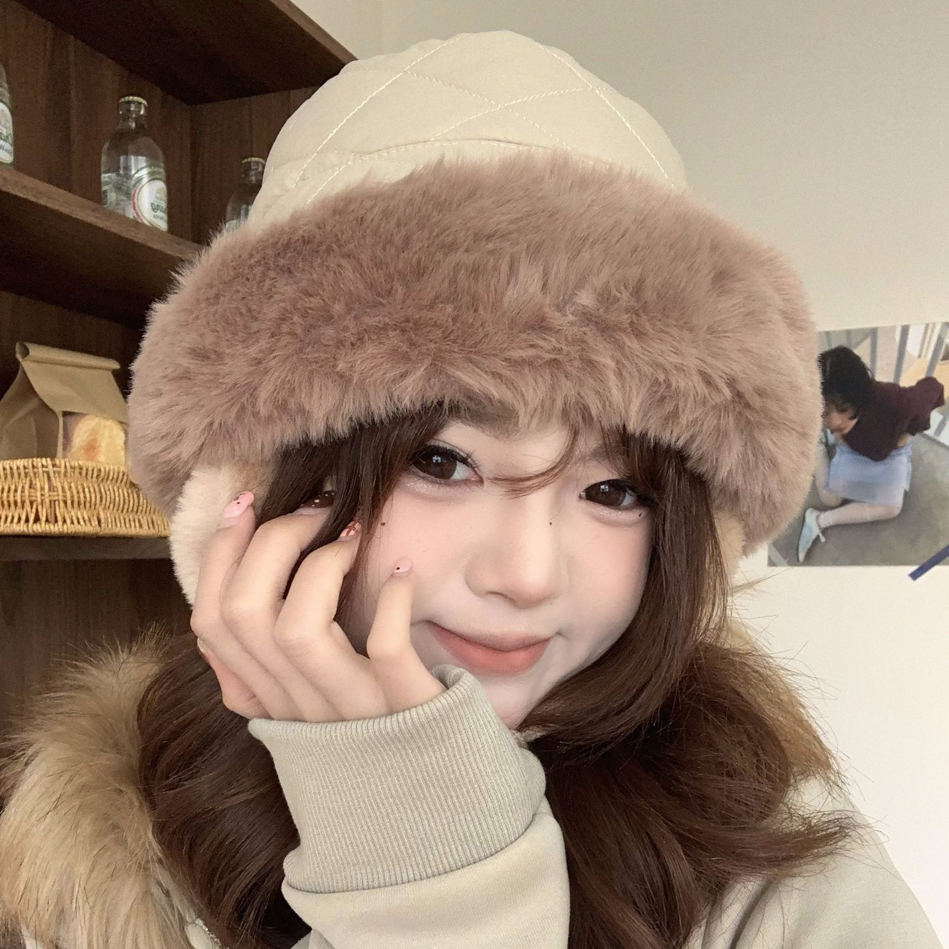 Women's Winter Quilted Faux Fu – Trapper Hat Ear Flap recenzja i cena