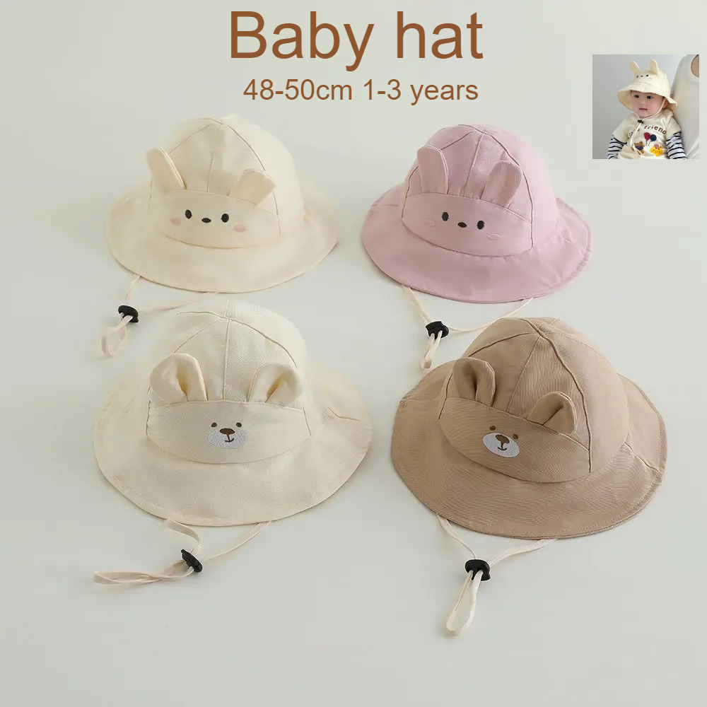 Baby Girls Sun Hat 48-50cm Cot – Bucket Hat Cotton recenzja i cena