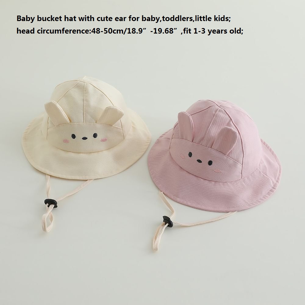 Baby Girls Sun Hat 48-50cm Cot – Bucket Hat Cotton recenzja i cena