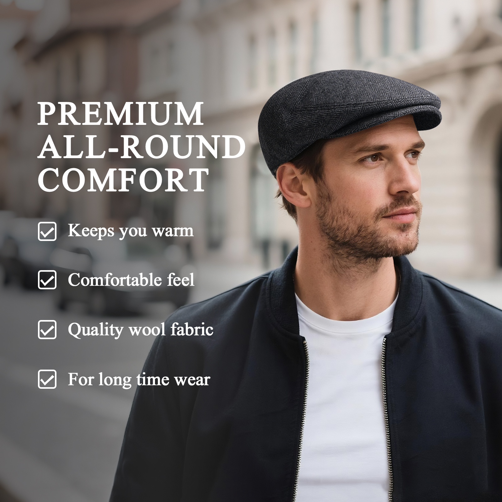 JANGOUL Herringbone Flat Ivy N – Newsboy Cap Ivy recenzja i cena