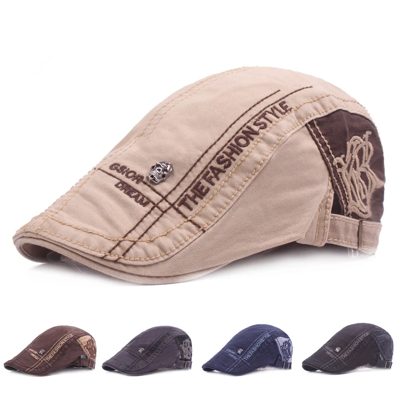 Fashion Letter Beret Hat Men S – Newsboy Cap Ivy recenzja i cena