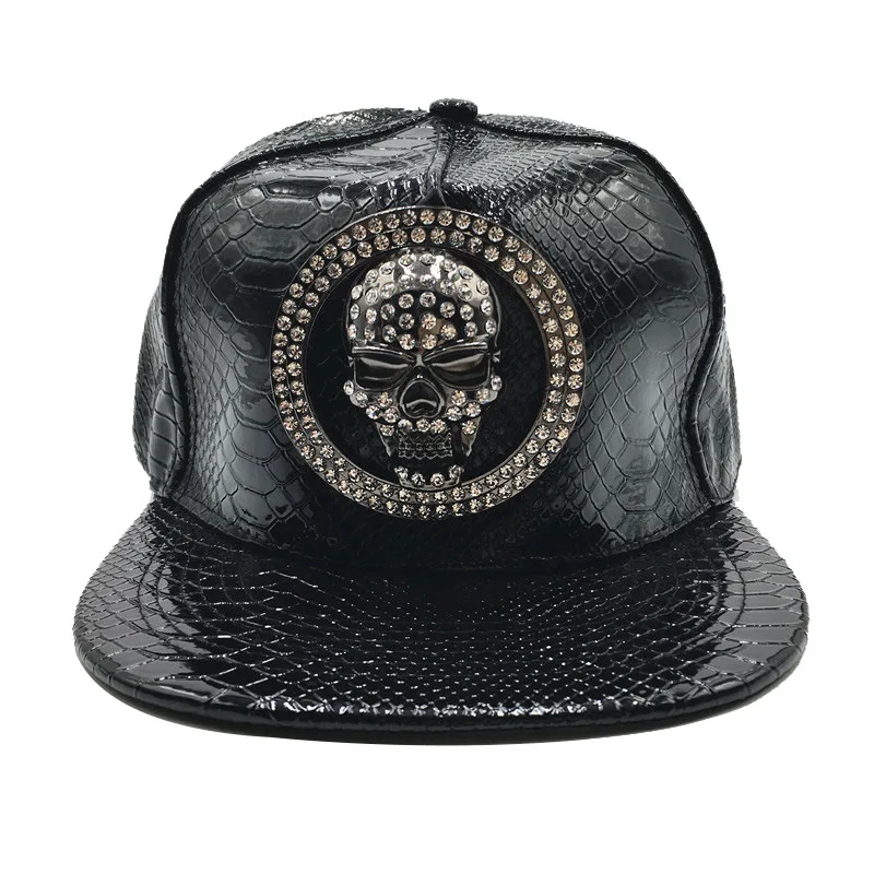 Brand Oohmy Men Women PU Leath – Snapback Hat Flat recenzja i cena