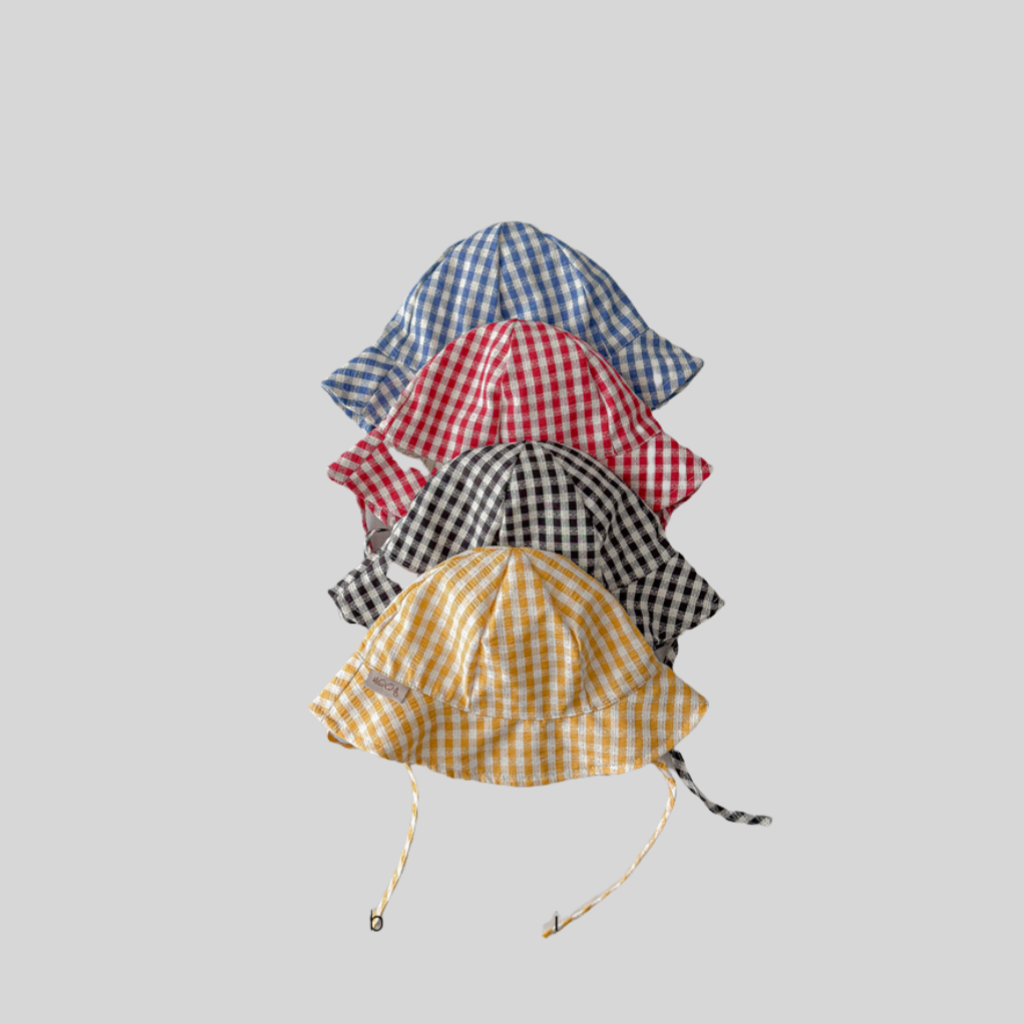 Ins Style Plaid Baby Bucket Ha – Sun Hat Wide Brim recenzja i cena