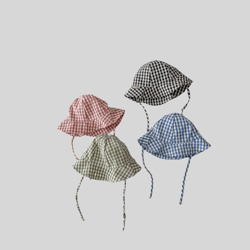 Ins Style Plaid Baby Bucket Ha – Sun Hat Wide Brim recenzja i cena