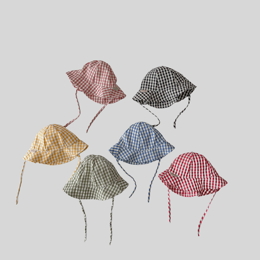 Ins Style Plaid Baby Bucket Ha – Sun Hat Wide Brim recenzja i cena