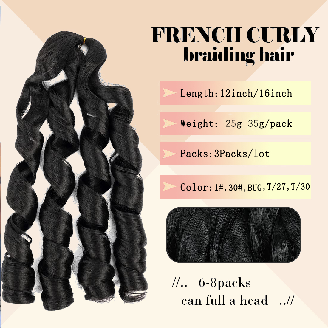 French Curl Braiding Hair 12/1 – Beret French Wool recenzja i cena