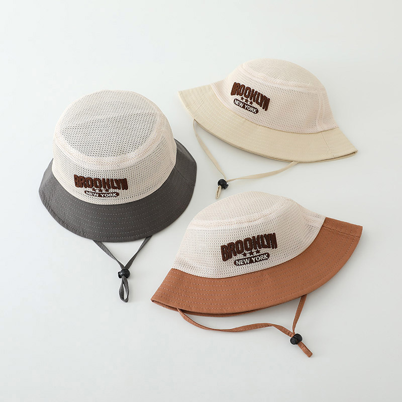 Letter Embroidered Baby Sun Ha – Bucket Hat Cotton recenzja i cena